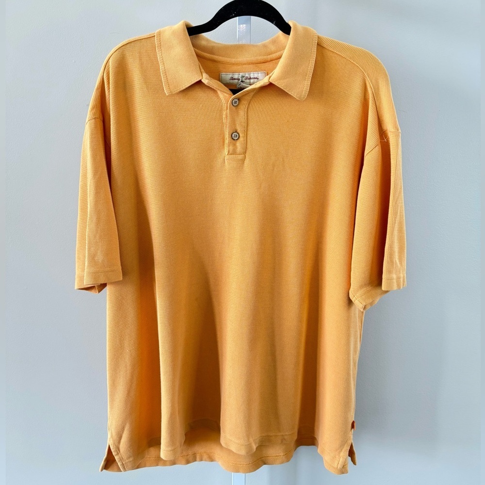 Tommy Bahama Orange Polo Shirt L Short Sleeve Classic Fit